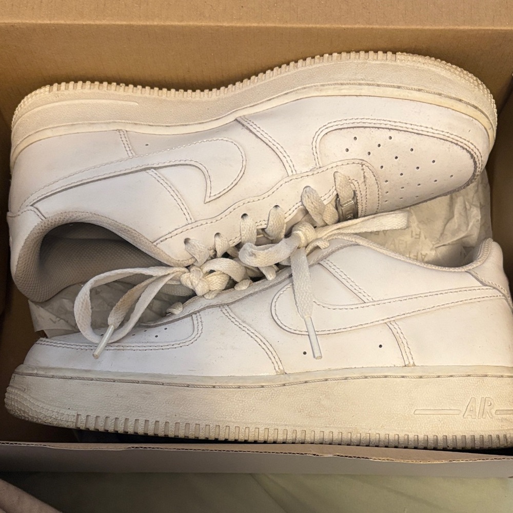 Nike White Kids Air Force Ones